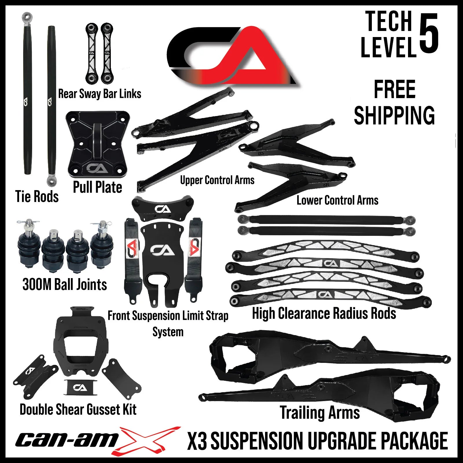 Can-Am X3 Suspension Kit Level 5 - Ca Tech image 0