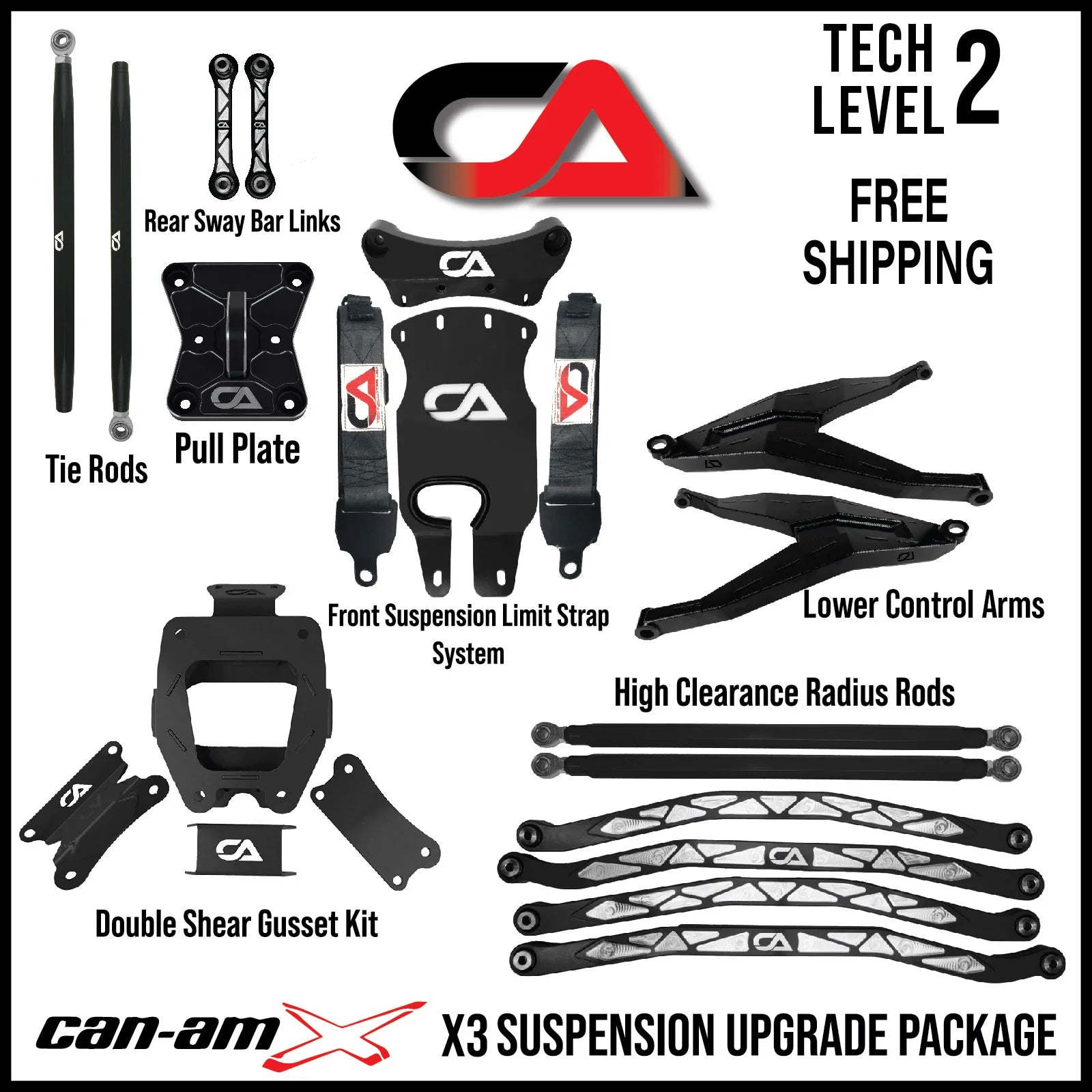 Can-Am X3 Suspension Kit Level 2 - Ca Tech image 0