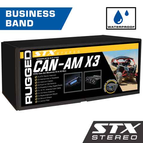 Can-Am X3 Stx Stereo Complete Utv Communication Kit With Top Mount image 0