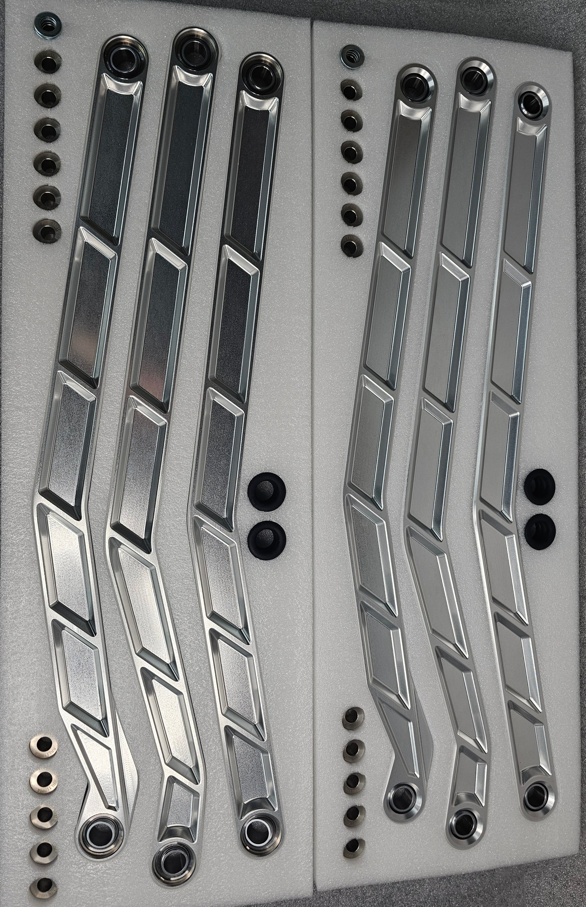 Can-Am X3 Maverick High Clearance Radius Rods in Clear Finish for 72" image 0
