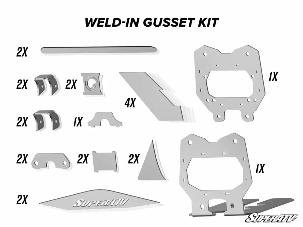 Can-Am Maverick X3 Weld-In Gusset Kit image 0