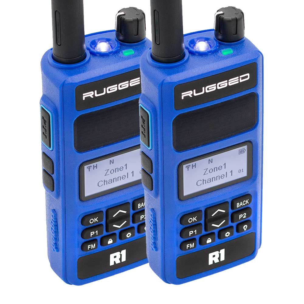 2 Pack - R1 Business Band Digital Analog Handheld Radio - By Rugged Radios image 0