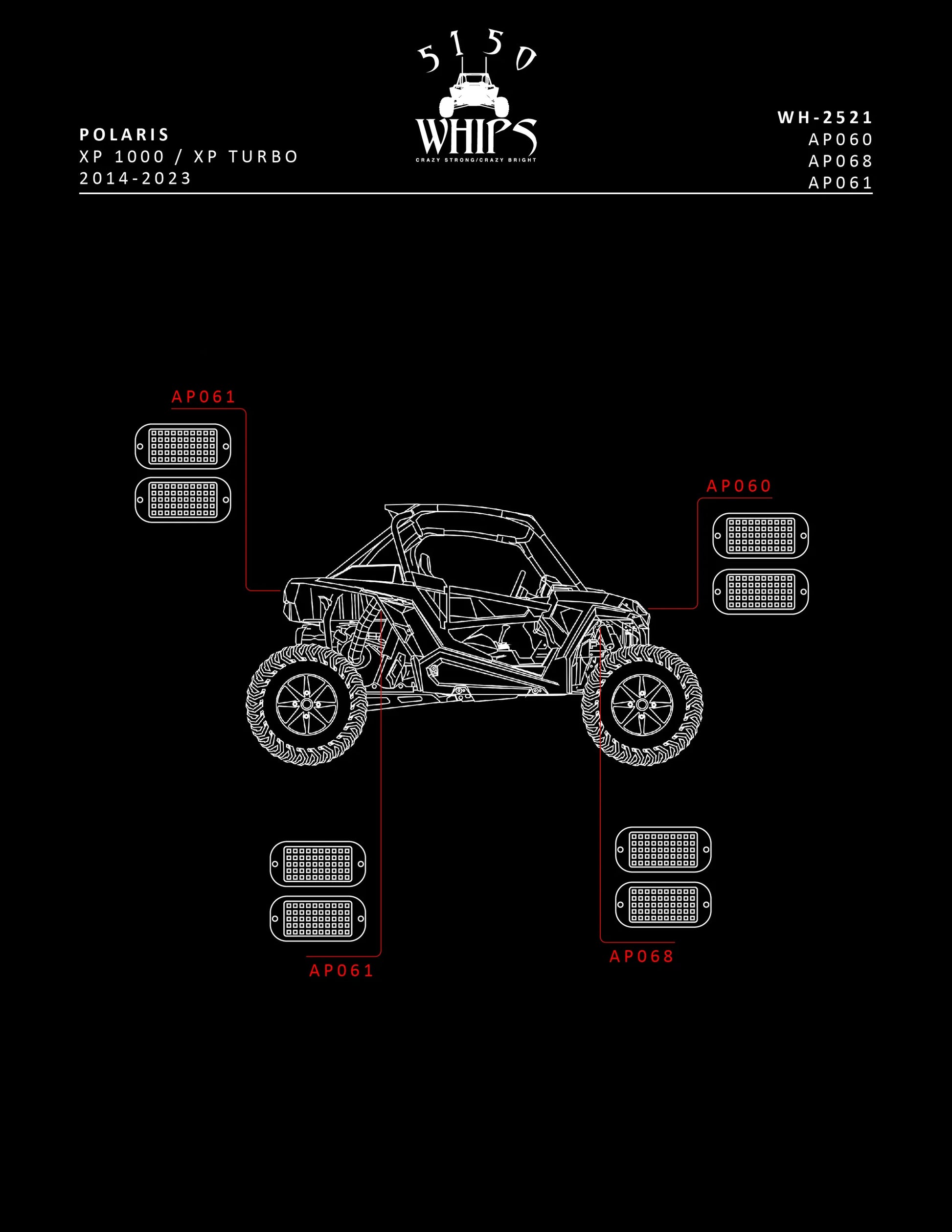 Rock Light 2.0 Bracket Kit RZR- 5150 image 0