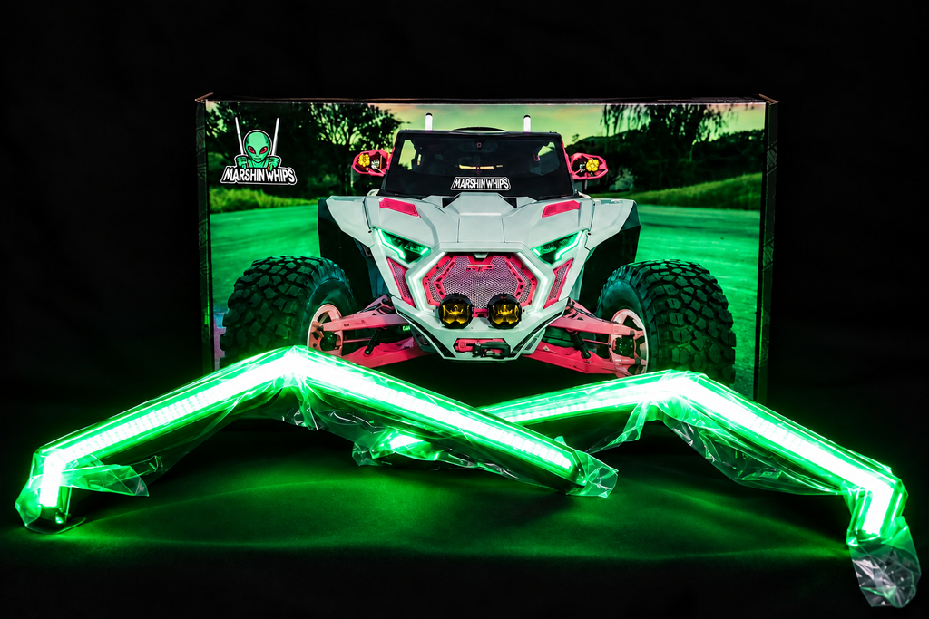 Polaris RZR Pro Series RGBW LED Chasing Fang Lights | App Control & Turn Signal Sync - view 4