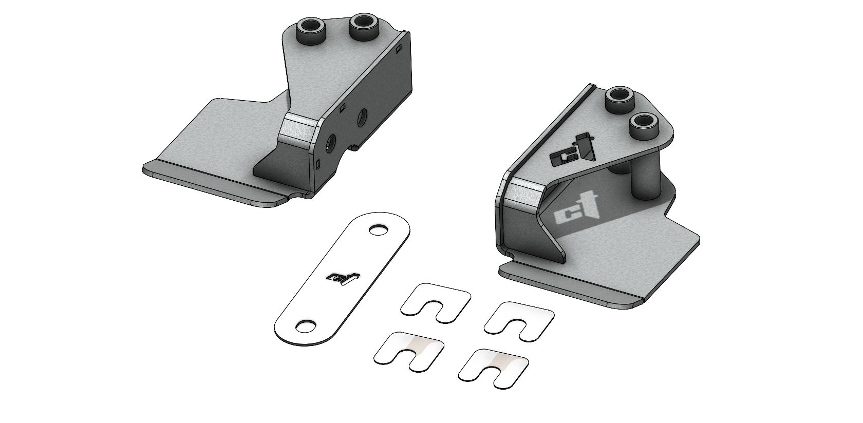 Polaris Pro R Differential Brackets - Ct Race Worx image 0