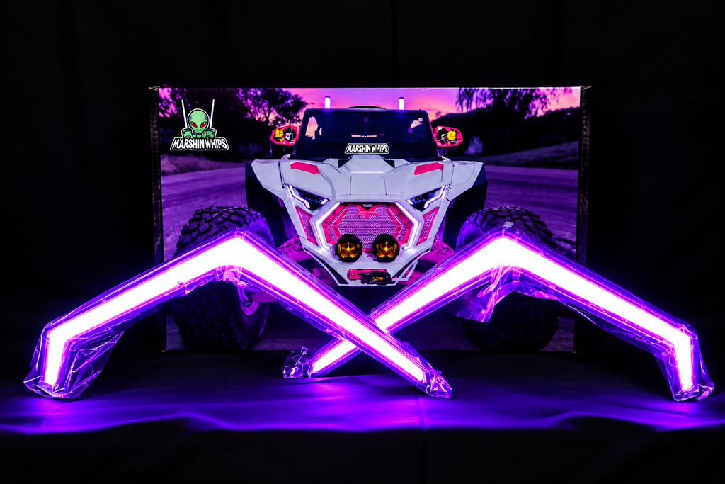 Polaris RZR Pro Series RGBW LED Chasing Fang Lights | App Control & Turn Signal Sync - view 6