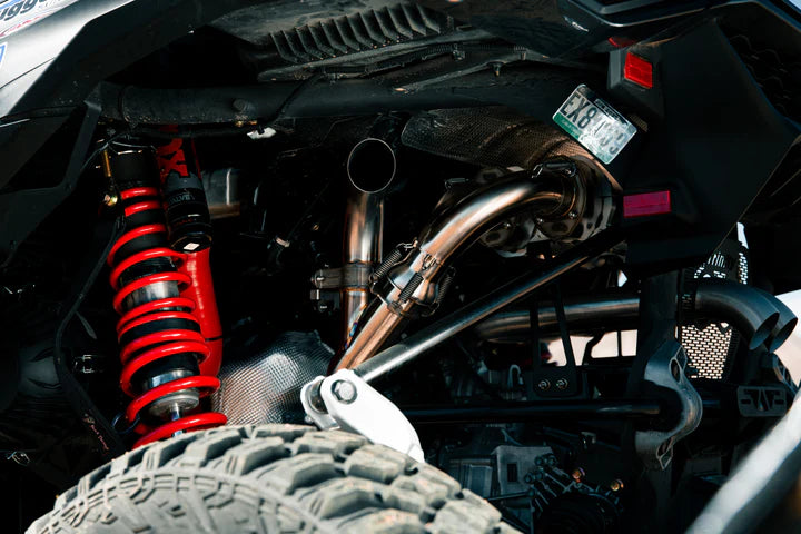 Can-Am Maverick R Sidepiece Valved Head Pipe - Trinity Racing image 1