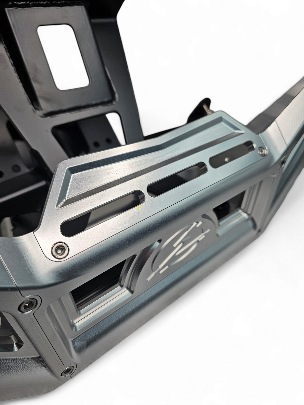 2017+ Can-Am X3 Maverick Machined Billet Front Winch Bumper (Clear Anodize) image 4