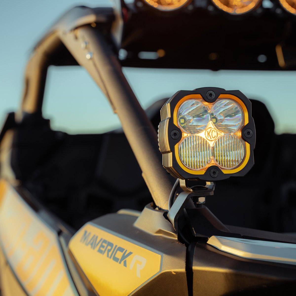 Can-Am Maverick R A-Pillar / Ditch Mount and Lights Bundle image 0