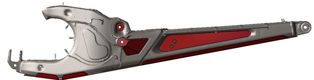 Can-Am Maverick R Trailing Arm Weld-In Gusset Kit image 2