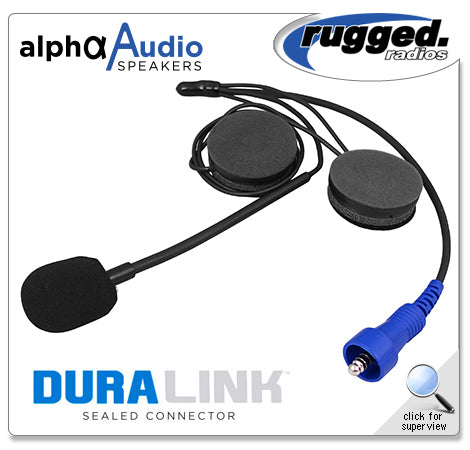 Offroad Wired Helmet Kit With Alpha Audio Speakers & Mic image 0
