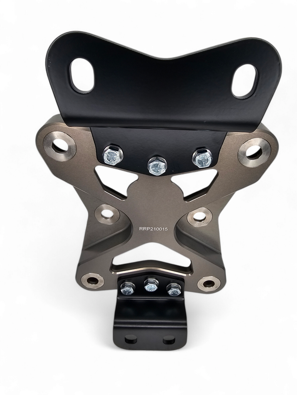 2022 to Current Can Am X3 10 Bolt Radius Rod Plate with Pull Hook (Grey Metal) image 5