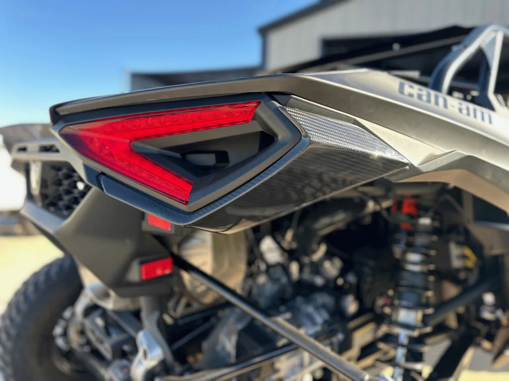 Can-Am Maverick R Carbon Fiber Tail Light Trim Kit image 1