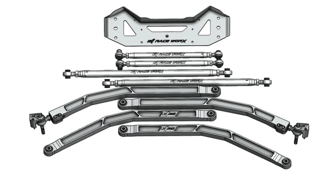 Maverick R Pro Rock High Clearance Billet Radius Rod Kit - Ct Race Worx image 1