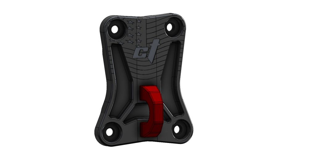 Polaris Pro R Billet Radius Rod Plate With Tow Ring image 0