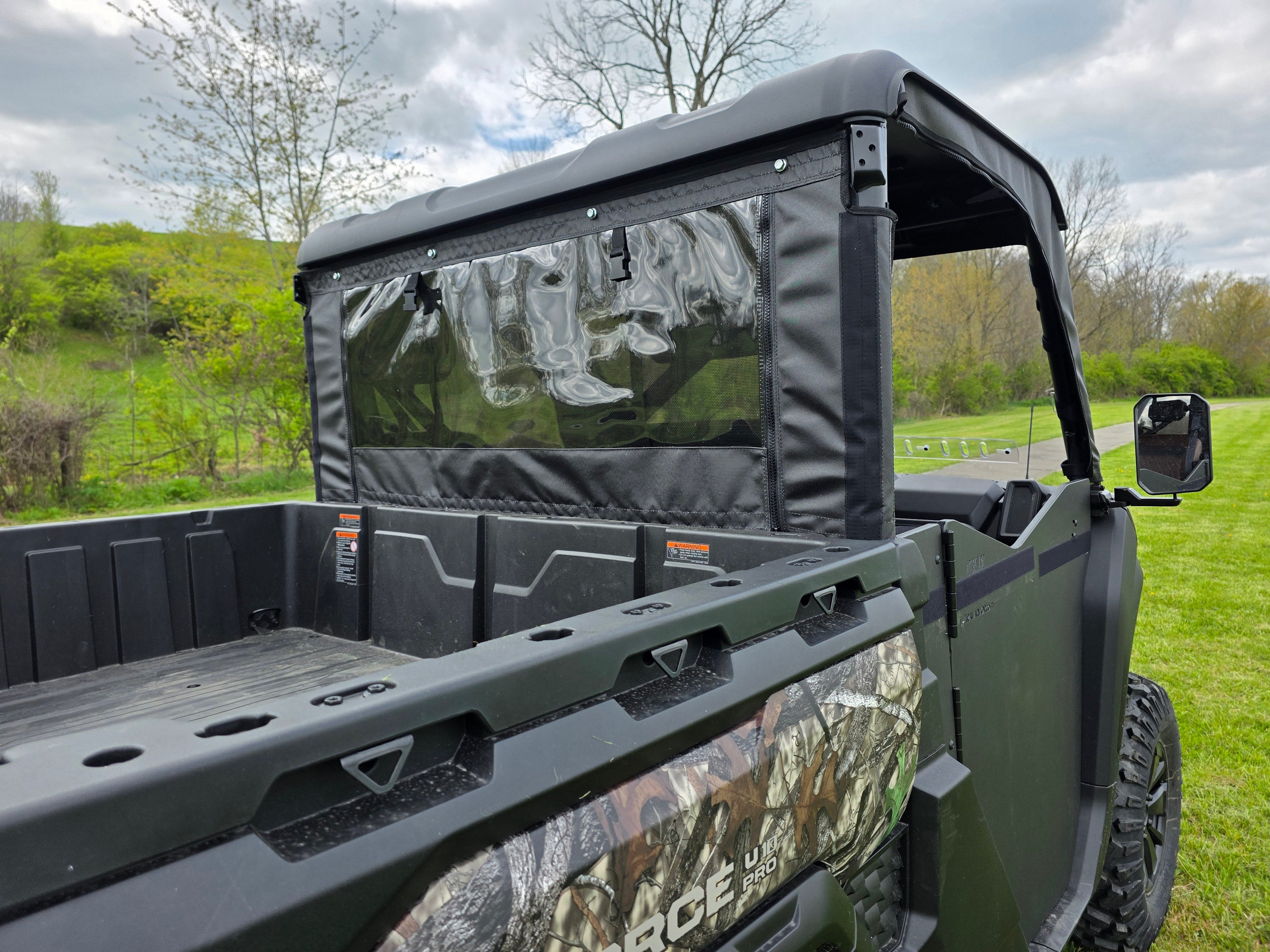 2024-2025 Polaris RZR XP 1000 - Soft Back Panel with Mesh/Vinyl Window - PATENT PENDING