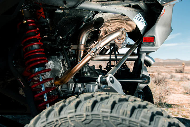 Can-Am Maverick R Sidepiece Valved Head Pipe - Trinity Racing image 0