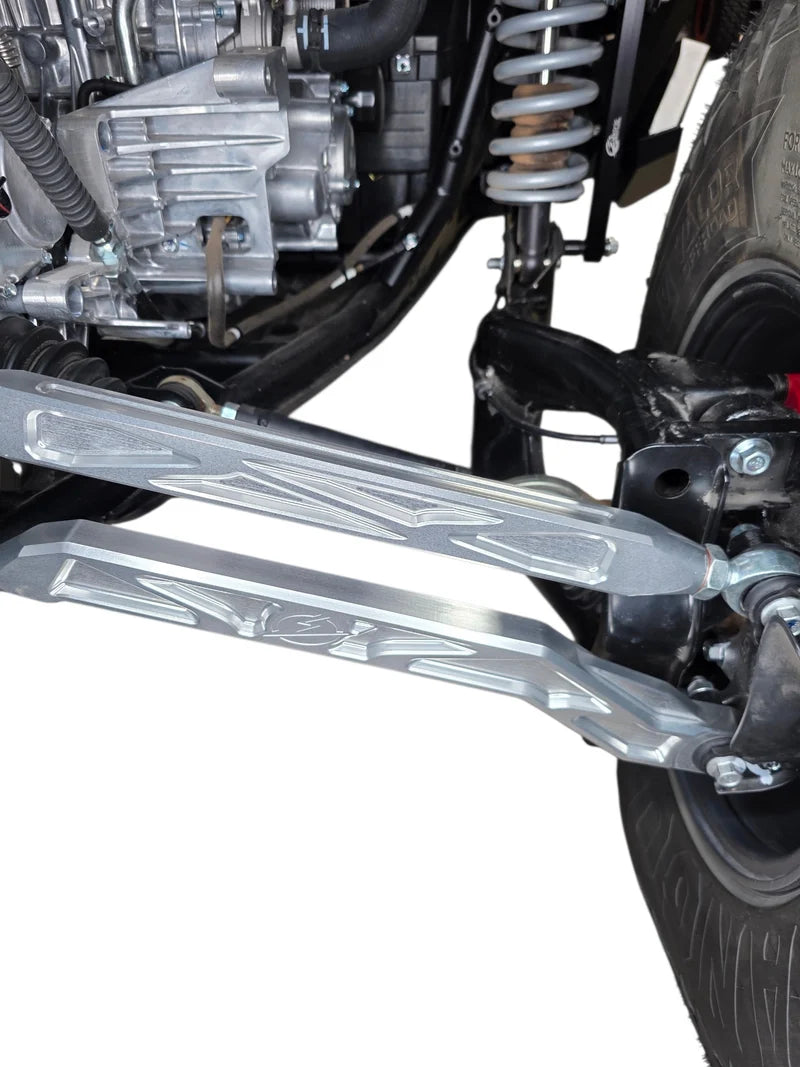 2026+ CFMoto ZForce Z10 Race Series High Clearance Billet Radius Rods, Anodized Clear