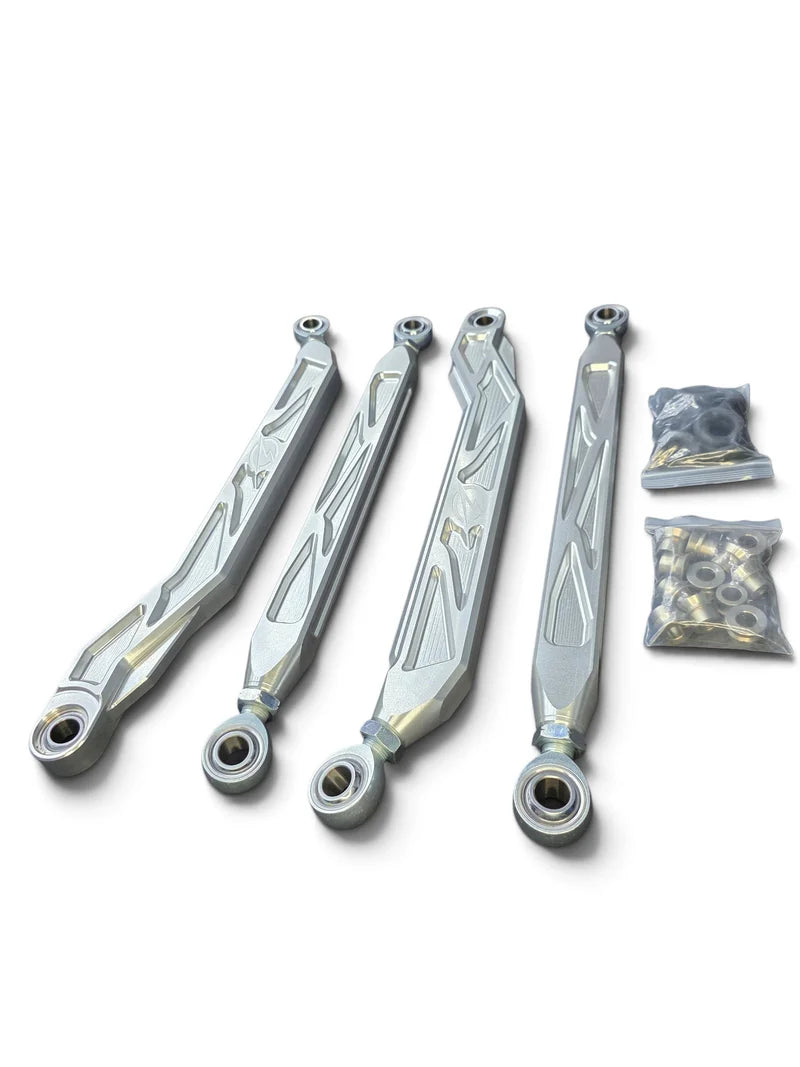 2026+ CFMoto ZForce Z10 Race Series High Clearance Billet Radius Rods, Anodized Clear
