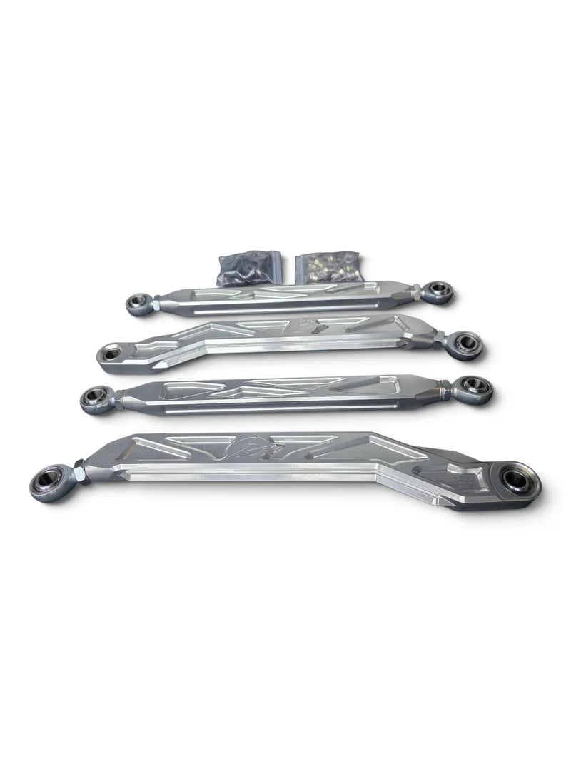 2026+ CFMoto ZForce Z10 Race Series High Clearance Billet Radius Rods, Anodized Clear