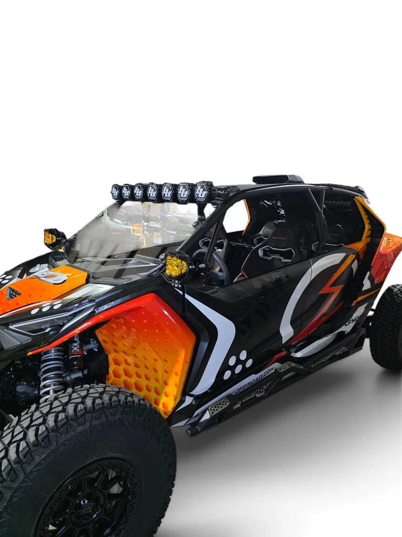 2026+ CFMoto ZForce Z10 Spark Roof Light Bar Mount for Baja Designs Linkable 7 Light