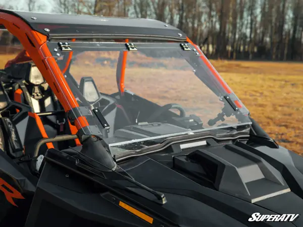 Polaris Rzr Pro R Scratch-Resistant Flip Windshield image 1