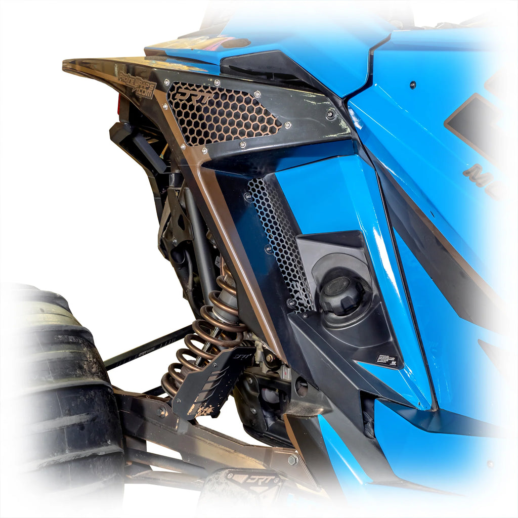 Drt Polaris Rzr Pro R/Turbo R Aluminum Rear Fender Screen Set image 7
