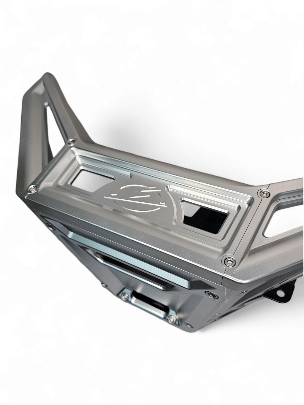 2017+ Can-Am X3 Maverick Machined Billet Front Winch Bumper (Clear Anodize) image 2