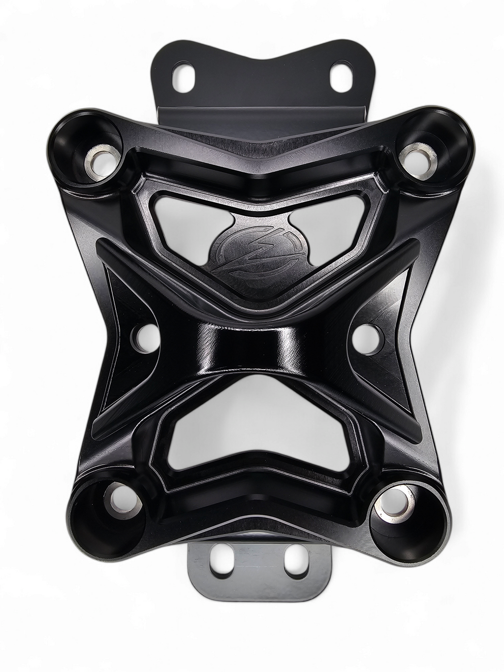 2022 to Current Can Am X3 10 Bolt Radius Rod Plate with Pull Hook (Black) image 1