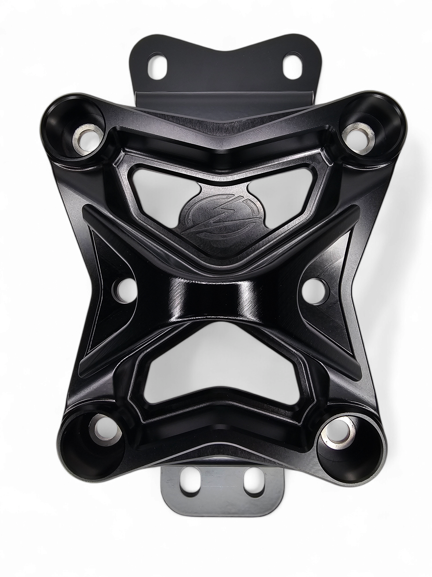 2022 to Current Can Am X3 10 Bolt Radius Rod Plate with Pull Hook (Black) image 1