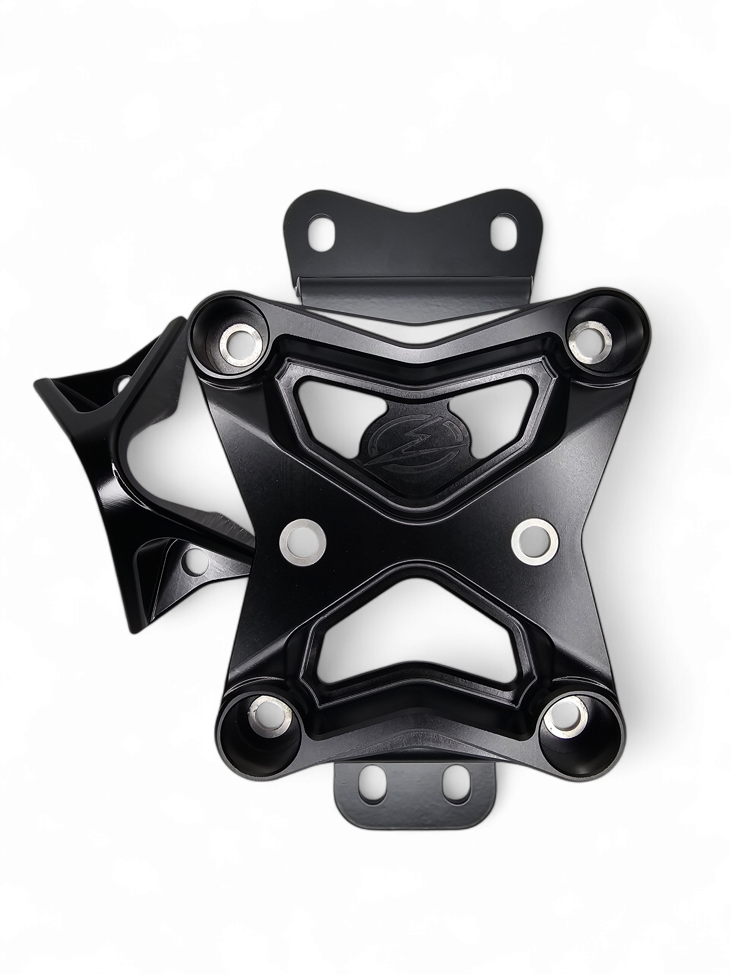 2022 to Current Can Am X3 10 Bolt Radius Rod Plate with Pull Hook (Black) image 0