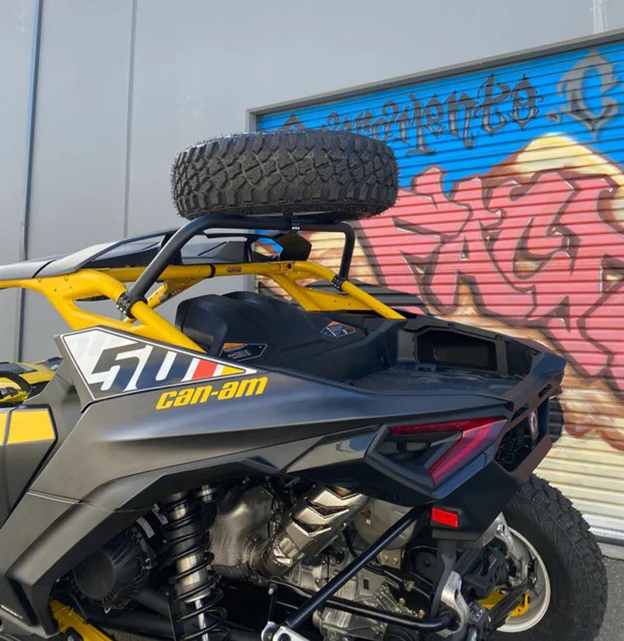 Can-Am Maverick R Above The Roof Dual Clamp Spare Tire Mount image 1