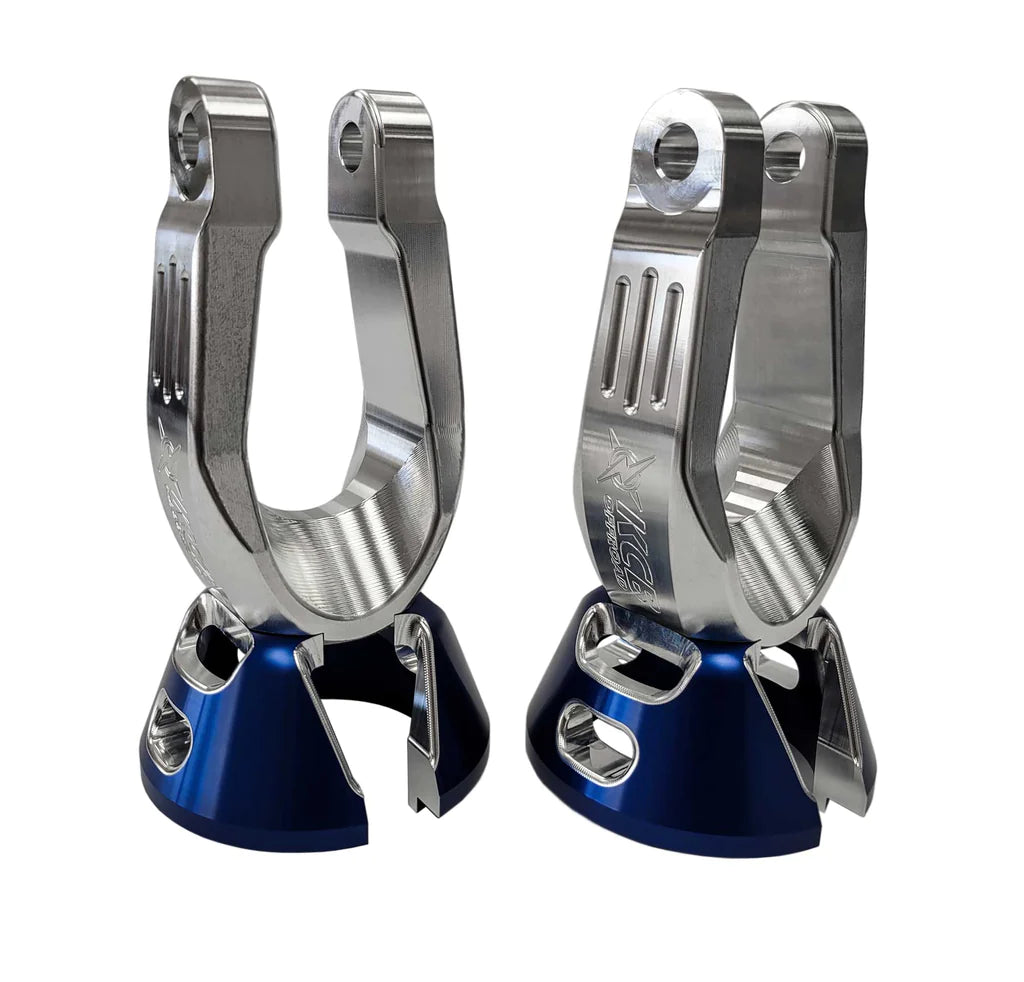 Front Lower Shock Forks & Retainer Cups For Polaris Rzr Pro R & Turbo R - Pair image 0
