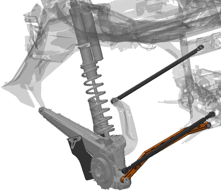 Can-Am Maverick R High Clearance Lower Radius Rod - Teixeira Tech image 1