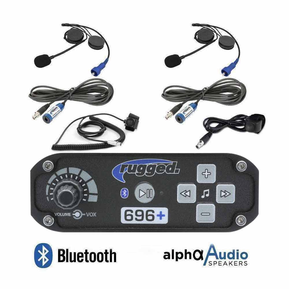 2 Person - Rrp696 Plus Intercom System With Alpha Audio Helmet Kits image 0