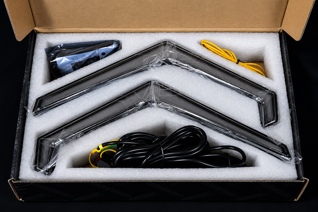Polaris RZR Pro Series RGBW LED Chasing Fang Lights | App Control & Turn Signal Sync - view 7