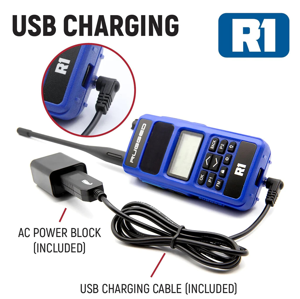2 Pack - R1 Business Band Digital Analog Handheld Radio - By Rugged Radios image 3