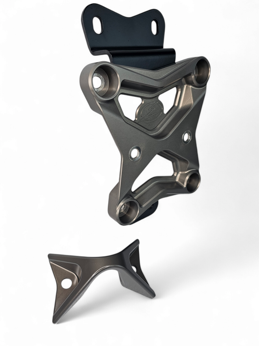 2022 to Current Can Am X3 10 Bolt Radius Rod Plate with Pull Hook (Grey Metal) image 6