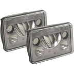 4x6" VX Series LED Headlight Kit - Black Chrome | Amber Halo
