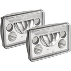 4x6" VX Series LED Headlight Kit - Chrome | White Halo