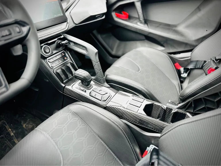 Can-Am Maverick R Carbon Fiber Center Console 2pc image 3