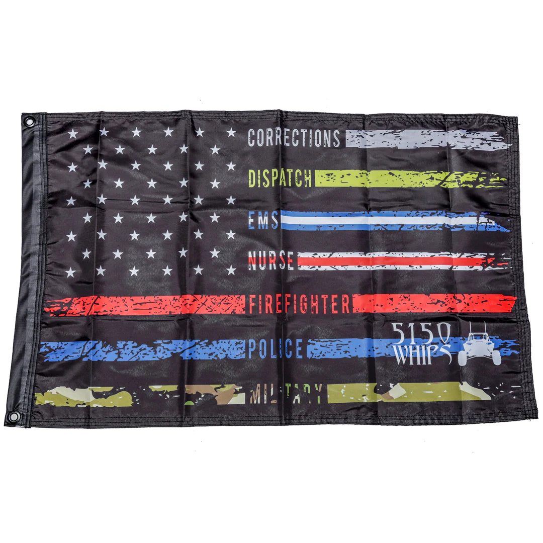 5150 Whips Heavy Duty American Flag (First Responders) image 1