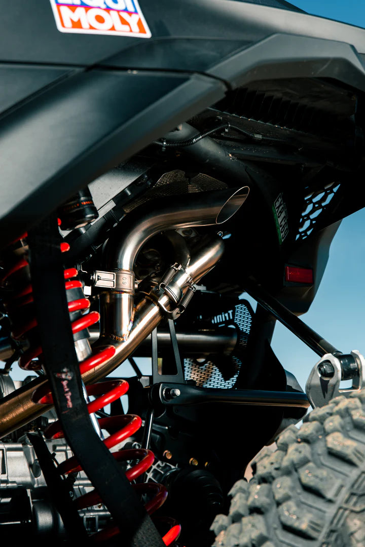 Can-Am Maverick R Sidepiece Valved Head Pipe - Trinity Racing image 2