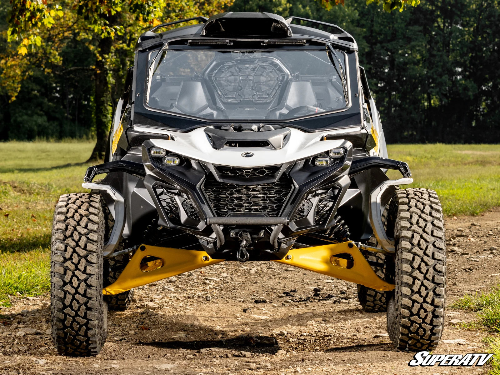 Can-Am Maverick R Glass Windshield With Wipers image 0