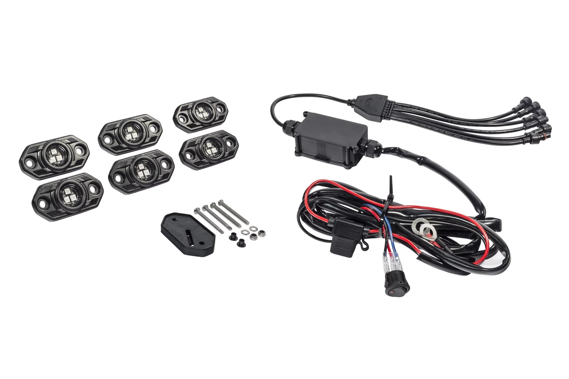 Kc C-Series Rgb Led Rock Light Kit - 6 Pc - Universal / Utv / Jeep image 0