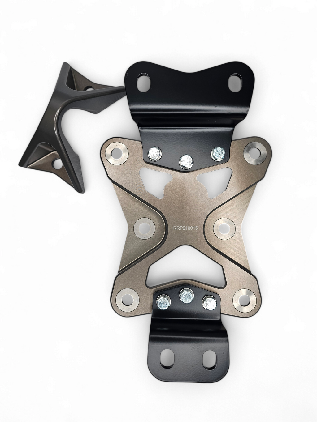 2022 to Current Can Am X3 10 Bolt Radius Rod Plate with Pull Hook (Grey Metal) image 2