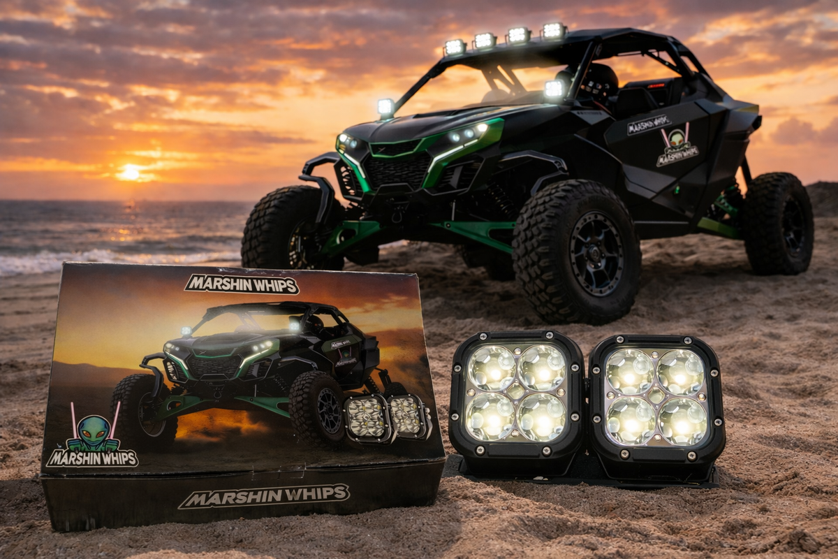 Marshin Whips LED Light Pods | High-Output Off-Road Spot Lights | Pair - view 2