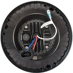 Single 7" Round Amber Halo VX Headlight (with Low-High-Halo)