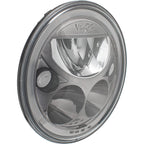 Single 7" Round Black Chrome VX Headlight (with Low-High-Halo)