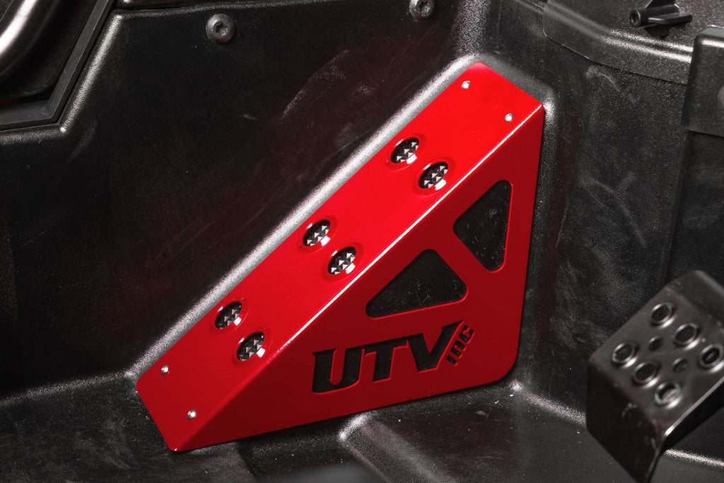 Polaris Rzr Dead Pedal And Foot Rest Cover Set - Red image 2